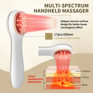 Multi spectral nano light device, 650 nanometers, with LED display screen, handheld red nano light device, photon massager