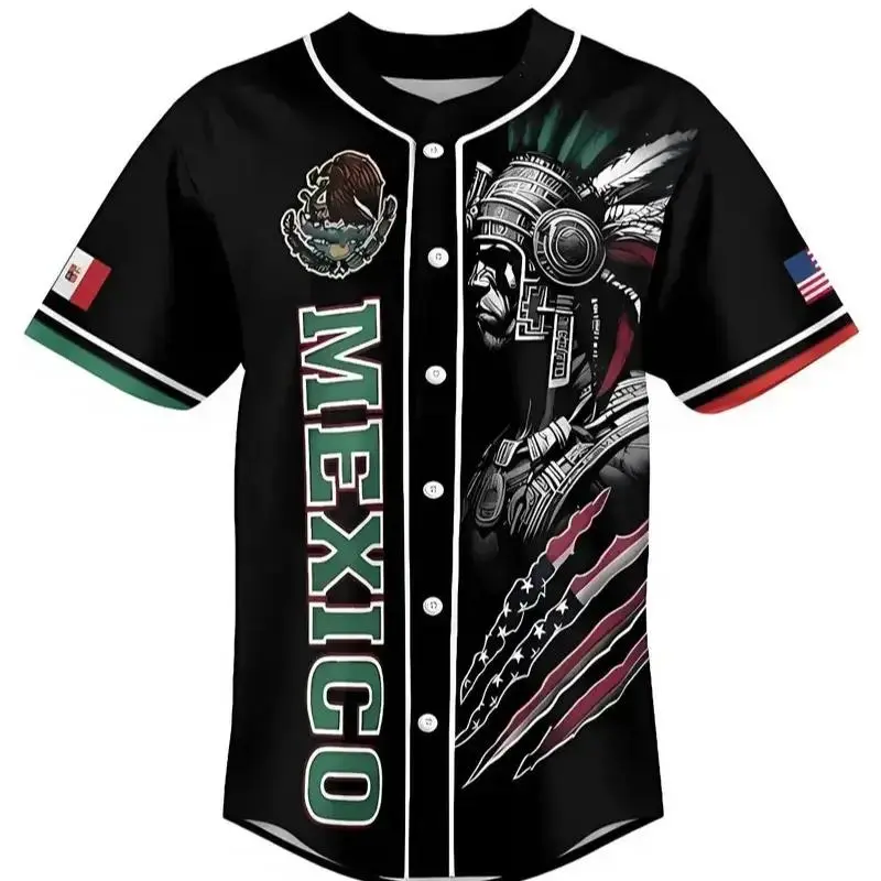Hot Weather Baseball Shirt – Mexico Inspired Casual Jersey Outfit