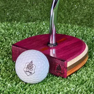 Exotic Purpleheart wood center shaft putter FATTY style