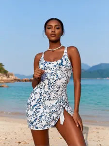 2026 New Women's Cami One-Piece Skirted Swimsuit, Sexy Dress-Style Bikini for Beach Vacation