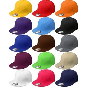 1/5 Pack Snapback Hats for Men Hip Hop Style Solid Baseball Hats Adjustable Snapback Cap Flat Brim Baseball Caps