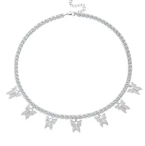 Butterfly Glow Tennis Choker - Elegant Design with Butterfly Accents, Lightweight and Comfortable Fit