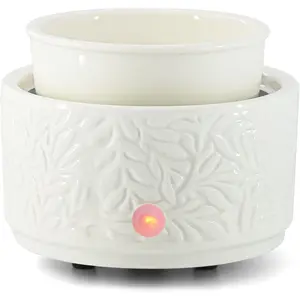 Wax Melt Warmer,Electric 3-in-1 Wax Melter,Ceramic Candle Wax Warmer Burner for Scented Waxs,Candle Warmer Scent Oil Burner  -White