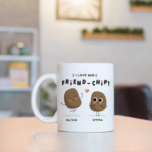 Personalised Funny Friendship Mug I love Our Friend-chip Gift for Friend Bestie Mug with Names Valentines' Day Galentines Birthday Christmas db9h4zptor1j