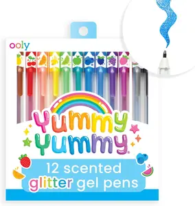 Ooly Yummy Yummy Scented Metallic Gel Pens Set of 6, Fruity Scent, 1.0mm Nib, Writes on Black Paper, for Ages 3+ (Scrapbooking & Stamping Markers for DIY Toys & Hobbies)