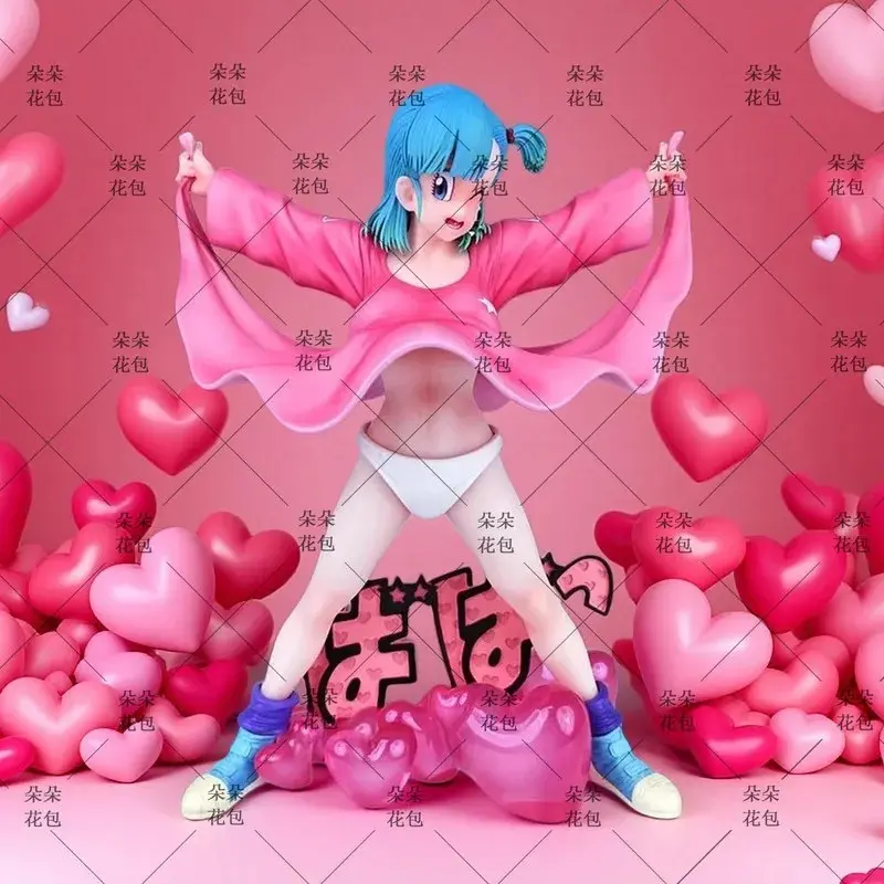 Bulma Figure—an exquisite resin statue of a young woman, crafted for anime collectors and perfect for display on a desktop.