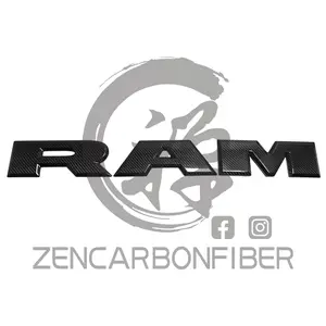 2019+ Dodge RAM 1500/TRX Carbon Fiber Rear Tailgate Emblem Cover