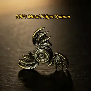 100% Metal EDC Fidget Spinner Dragon Wing Hand Exercise Gadget Novelty Fingertip Toy Design Stress Relief ToyFor Stress Relief & Focus
