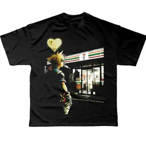 Cloud Strife 7-Eleven T-Shirt – Final Fantasy VII Parody Shirt, Retro Gamer Anime Tee, Vintage Streetwear Graphic Top