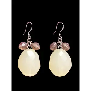 Yellow Chalcedony Earrings