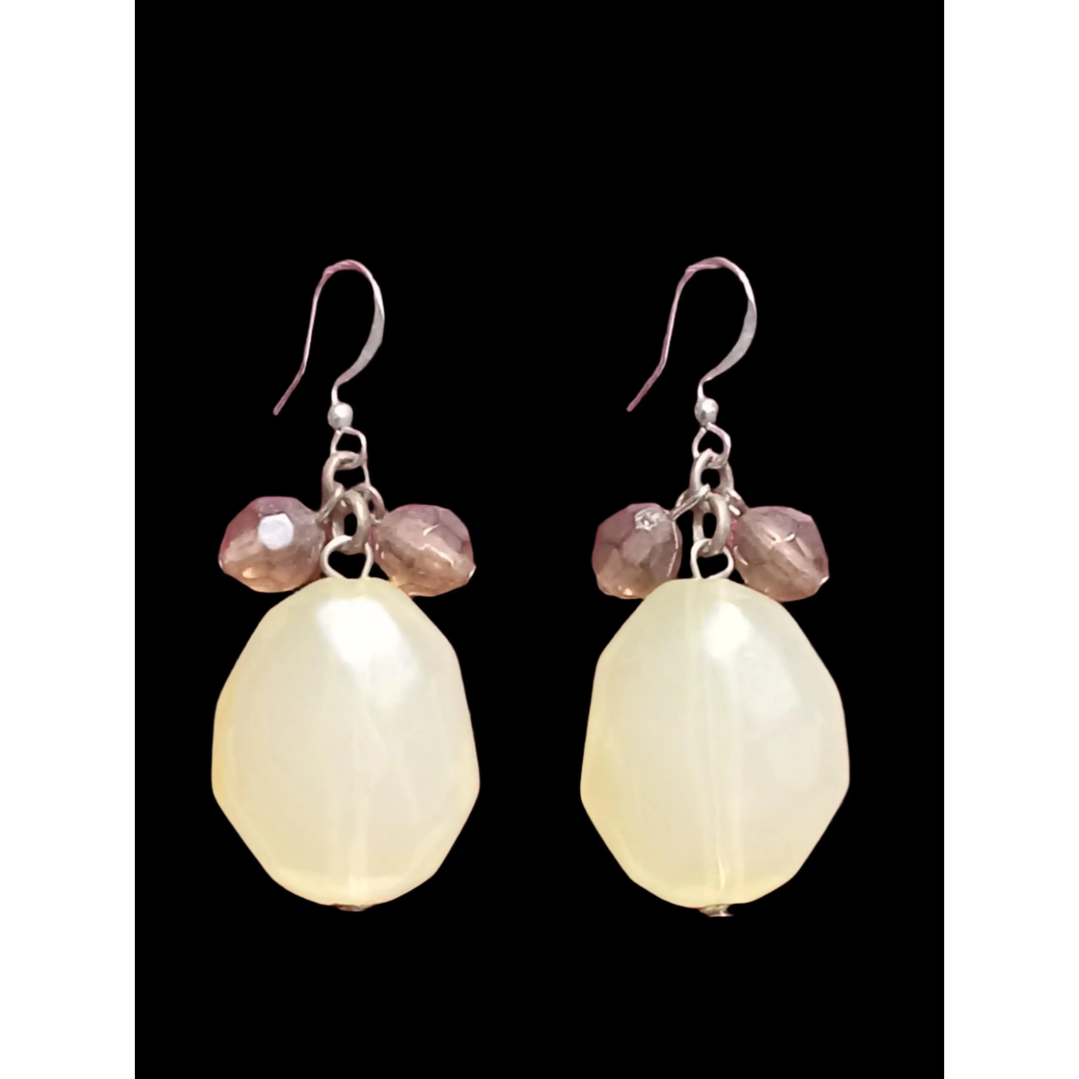 Yellow Chalcedony Earrings