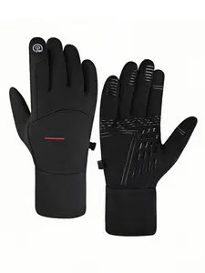 1pc with  anded Design jogging gym winter gloves unisex winter gloves Touch Screen Touch Screen Compatible Outdoor Sports full finger gloves for men women Cozy winter gifts