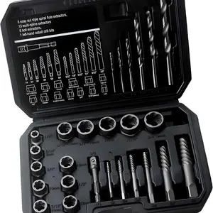 26pcs Damaged Bolt Removal Tool Set, Includes Multiple Sizes Extractors and Drills, Industrial Maintenance Nut Removal Tools