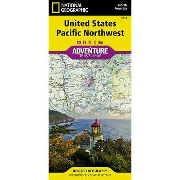 United States, Pacific Northwest Map -- National Geographic Maps, Sheet Map, Folded
