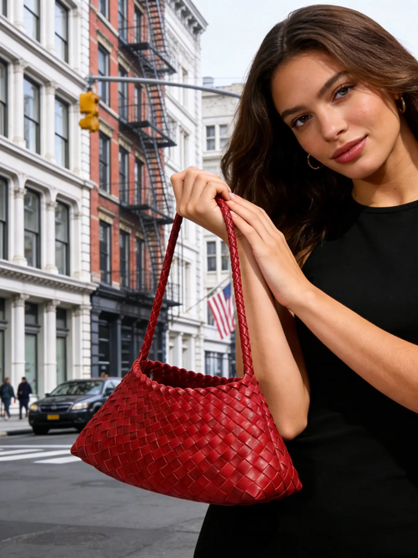 Handmade Leather Crossbody Bag, 2026 New Luxury Small Shoulder Bag, Casual All-Seasons Handbag, French Vacation Style, Includes Inner Pouch