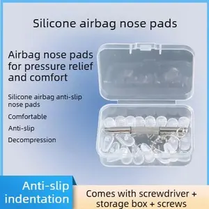 20PCS Ultra-Soft Silicone Airbag Glasses Nose Pads for Comfortable & Practical Nose Bridge Support Anti-Slip Pressure-Resistant Accessories