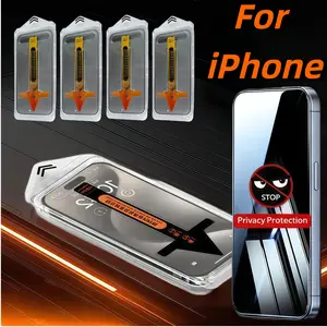 4-Pack Anti-Spy Tempered Glass Screen Protector for Apple iPhone 17-11/x/XS/XR/max Series, Bubble-Free, Dust-Free, 9h Hardness, Easy Install, Accessories