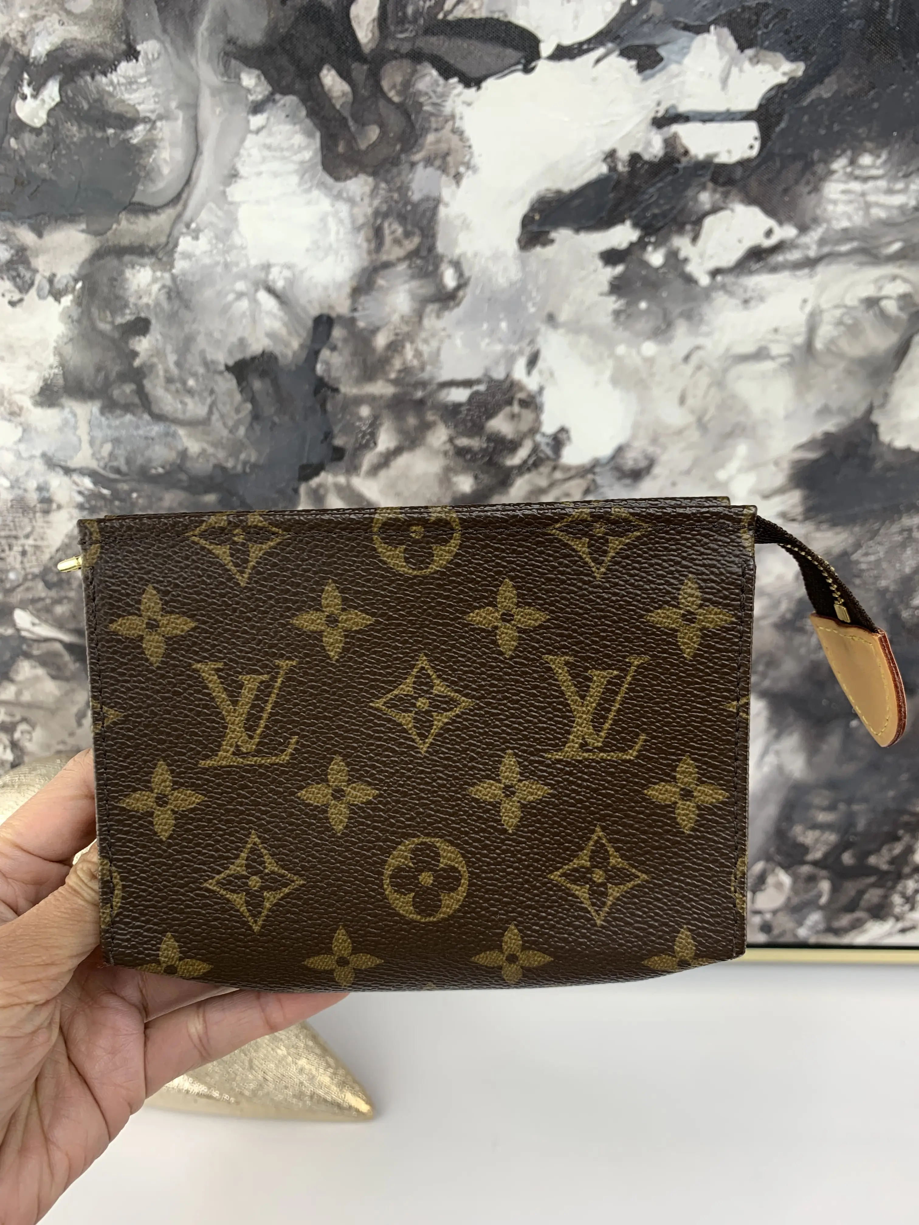 Pre-owned Louis Vuitton canvas Toiletry Bags Toiletry Pouch 15