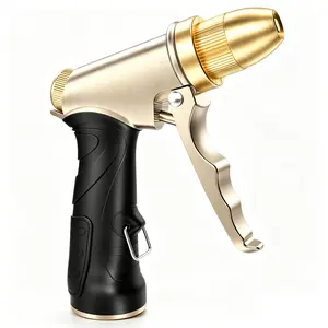 Qxiaozhan Heavy Duty Zinc Alloy Garden Hose Nozzle - Metal Adjustable Jet Sprayer with 80 PSI High Pressure, 3/4" Thread, Cold-Proof Handle, Comfortable Installation, Versatile Use for Outdoor Activities, Lawn Care