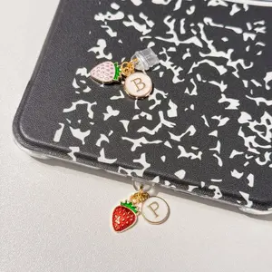 Kindle Charm Personalized Dust Plug Charm | phone charms USB-C | Kindle Accessories | Bookish Gifts Smartphone Red Strawberry port