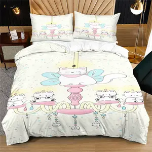 Vintage American Bedding Set, Indoor Decoration, Perfect for Moving and Holiday Gifts, Includes 1 Fitted Sheet and 1 or 2 Pillowcases