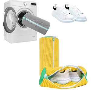 Laundry Shoe Washing Bag for Washing Machine - Protect Your Footwear during the Wash Accessories shoe washing,Mesh Accessory mesh laundry Grey