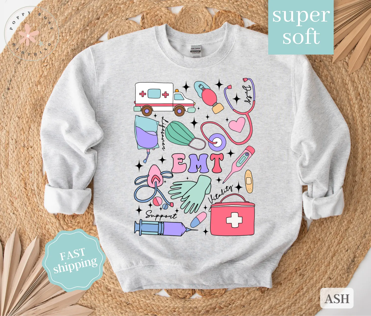 EMT Sweatshirt,  EMT Crewneck, Gift for EMT