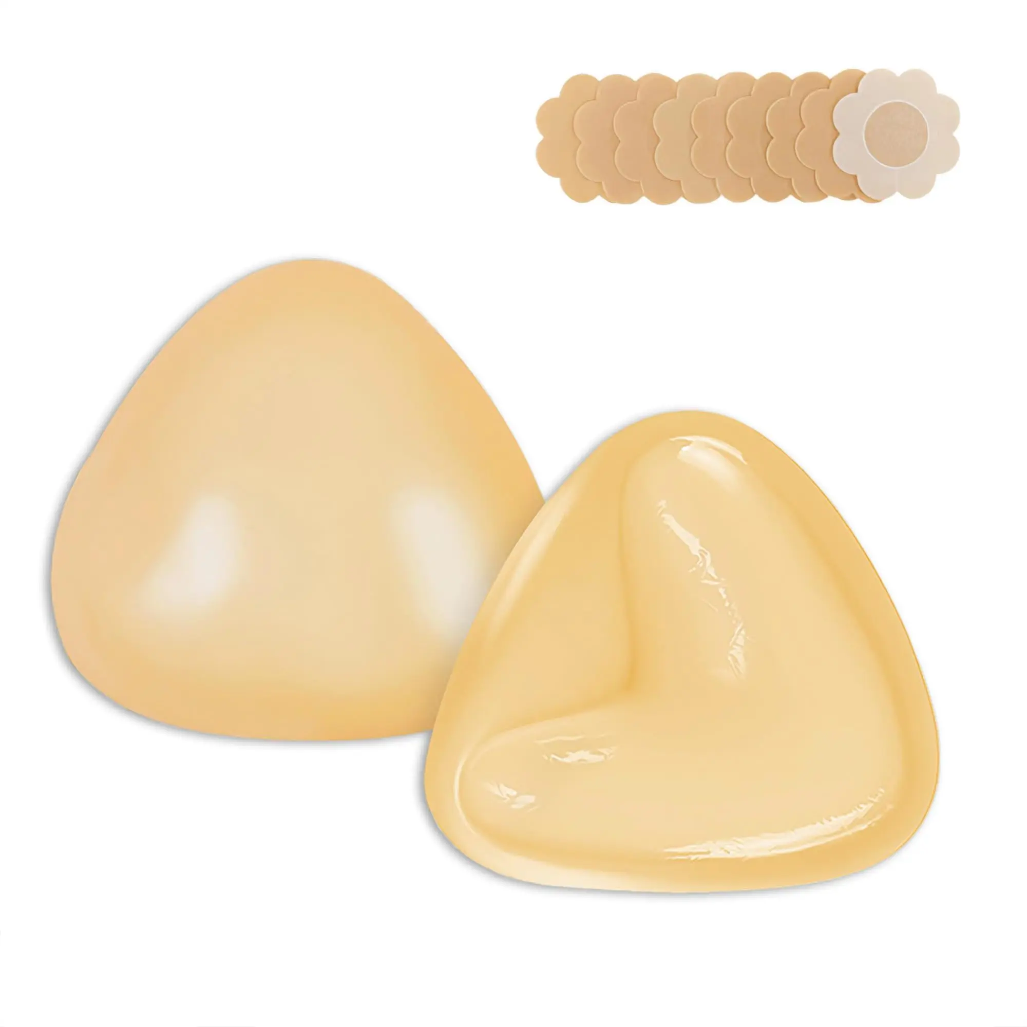 Self-Adhesive Dual-Sided Triangle Cup Bra Pads V-Shaped Thick Inserts Sports Bras Swimsuits Chest Padding Inverted V Small Bust Bikini Insert Swimwear Sticky Bra Insert