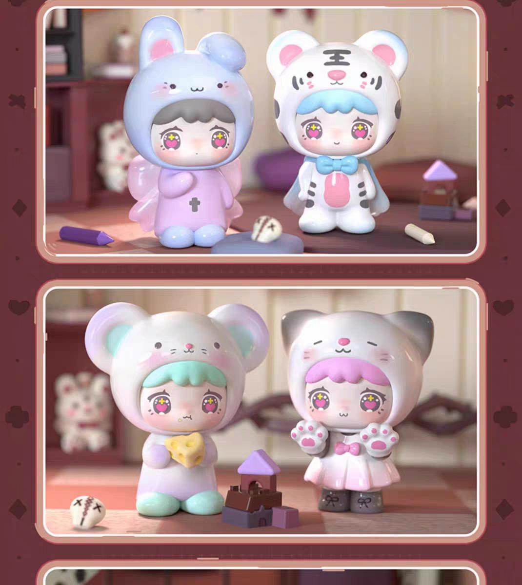 QUBLL Animal castle daylight Series Dark Night Series cute bean