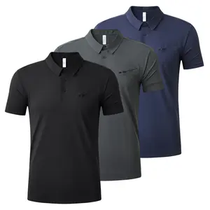 3 Pack Men's Shortsleeve Polo Shirt Quick Dry Performance Moisture Wicking Tactical Shirts Pique Jersey Golf Shirt Casual Sportswear Breathable Activewear