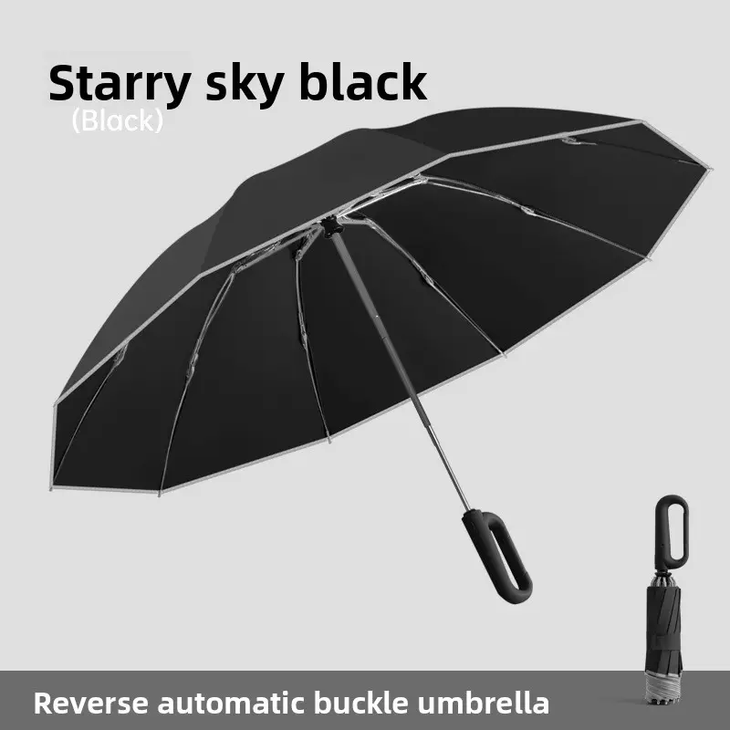 23inch Ring Buckle Umbrella --Black