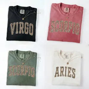 Comfort Colors Full 12 Minimalist Zodiac t-shirt – Astrology Sign “EST.” Year t-shirt for Men and Women, Minimalist Unisex Pullover, Perfect Horoscope Gift for Zodiac Lovers- DarkFlex