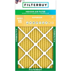 Filterbuy 10x36x1 Air Filter (1-Pack), Pleated MERV 11 Allergen Defense HVAC AC Furnace Air Filters (Actual Size: 10.00 x 36.00 x 1.00 Inches)