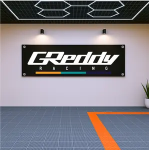 Greddy Racing Flag Banner 71x24" – Garage or Outdoor JDM Wall Decor, Car Tuning Banner, Gift for JDM Fans & Street Racing Enthusiasts