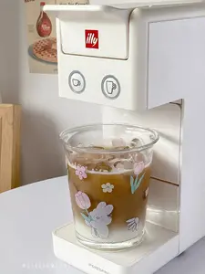 Cute Hand-painted Tulip Rabbit Glass