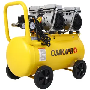 10/13 Gallon Silent Air Compressor, Oil-Free, 3.5/4.5 HP, 70 dBA Noise, Portable with Wheels, Heavy Duty, Industrial Tool