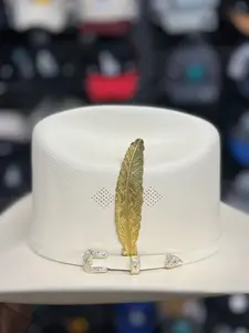 STAINLESS STEEL HAT FEATHER #3