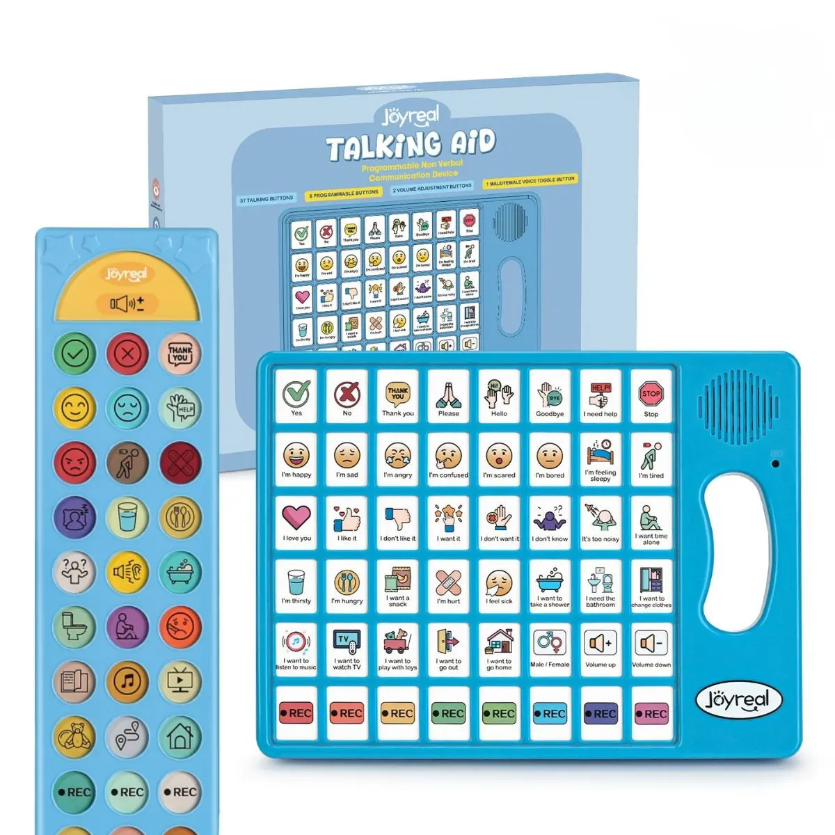 Joyreal AAC Communication Device for Autism with Programmable Buttons & Adjustable Volume - Sensory Speech Therapy & Stroke Rehab Tool for Kids & Adults, #SummerVibes