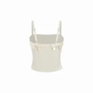 Cider Satin Bowknot Sleeveless Solid Cami Top