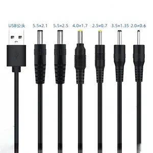 PSP USB Charger Cable Replacement To DC 3.5*1.35mm 2.0*0.6mm 2.5*0.7mm 4.0*1.7mm 5.5*2.1mm 5.5*2.5mm Plug Jack DC 5V Power Extension Connector