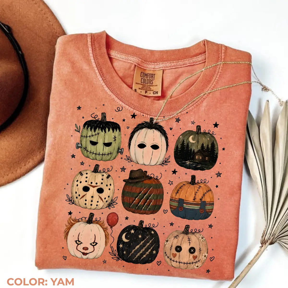 Horror Movie Pumpkins Comfort Colors Sweatshirt, Retro Halloween Graphic Crewneck, Scary Pumpkin Fall Sweatshirt, Spooky Season Gift