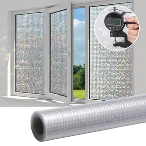 Static Cling Window Film Roll, UV Protection & Decorative Privacy Glass Sticker, Easy Apply & Remove, Reusable Waterproof Home Office Bathroom Use