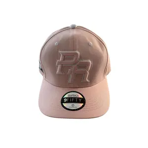 Puerto Rico Hat -Pink PR 5D Embroidered Snapback with Patches