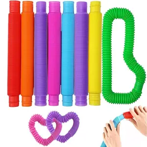 15pcs Fidget Tubes Set, Summer Toddler Toys & Party Favors, Autism Classroom Prizes, Goodie Bag Stuffers, Stress Relief for Kids & Adults