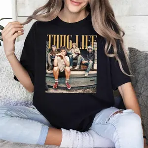 Golden Girls Thug Life Shirt, The Golden Girls Fan, Golden Girls Lover Gift, 80s TV Sitcom Casual Comfort Cotton Fabric Sleeve Tee Top Womenswear