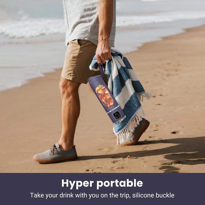 Mini portable blender & juicer – USB rechargeable, leak-proof & compact cup for smoothies, shakes, baby food & vegetables – perfect for travel, gym, school, home & outdoor use – quick, easy, healthy drinks on the go