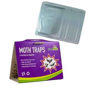 10 Pack Clothes & Pantry Moth Traps – Safe Sticky Pheromone Glue Premium Double Potent  Traps for Indian Meal Moths, Wool Closet, Carpet and Kitchen Pantry