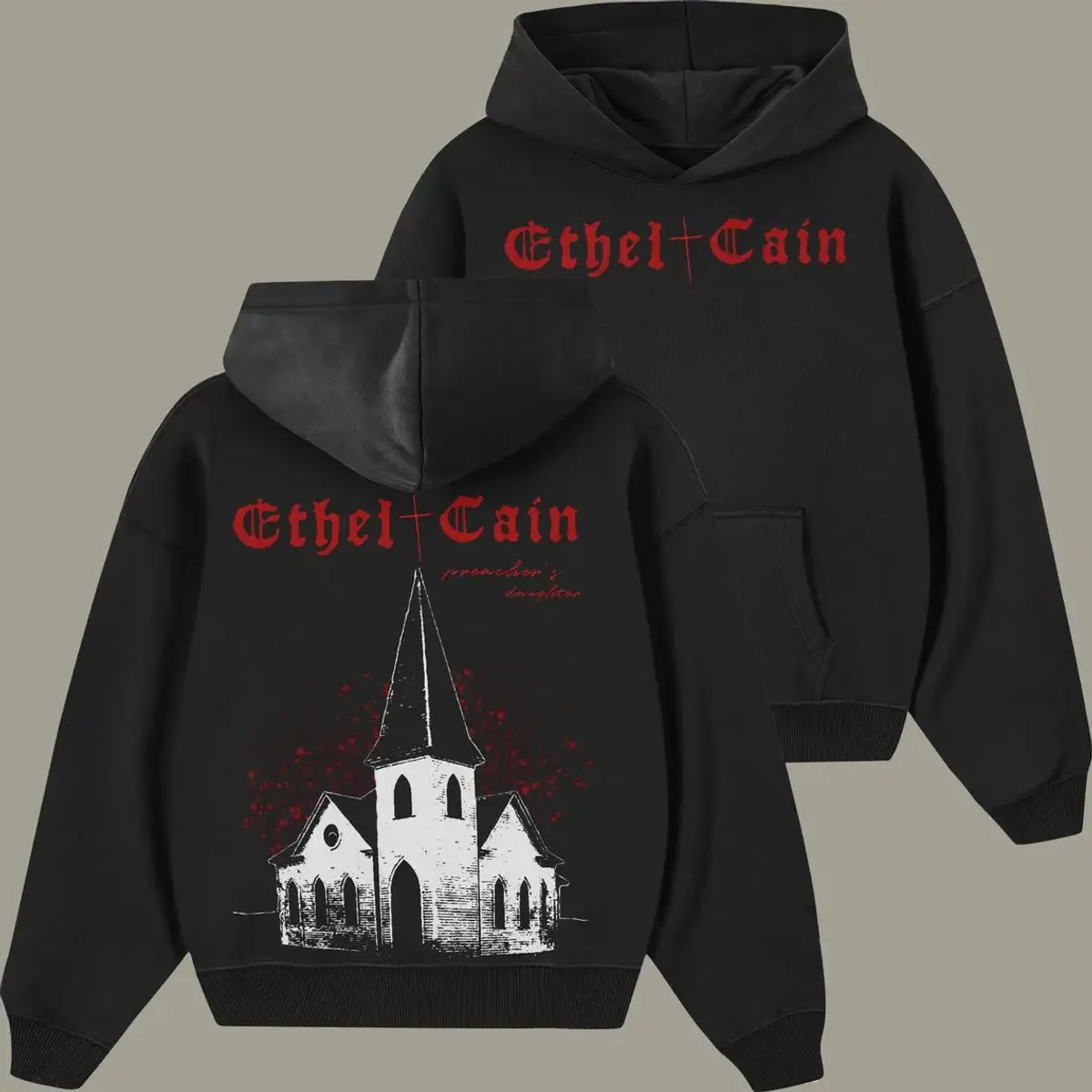 Etheell Hoodie, Gothic Aesthetic, Indie Music Fan Gift, Unisex Sweater Pullover Tee