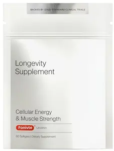 FonivtFonivte Longevity Supplement - Clinically Proven Urolithin  for Cellular Energy, Muscle Strength & Mitochondrial Renewal - 60 Softgels Dietary Supplement