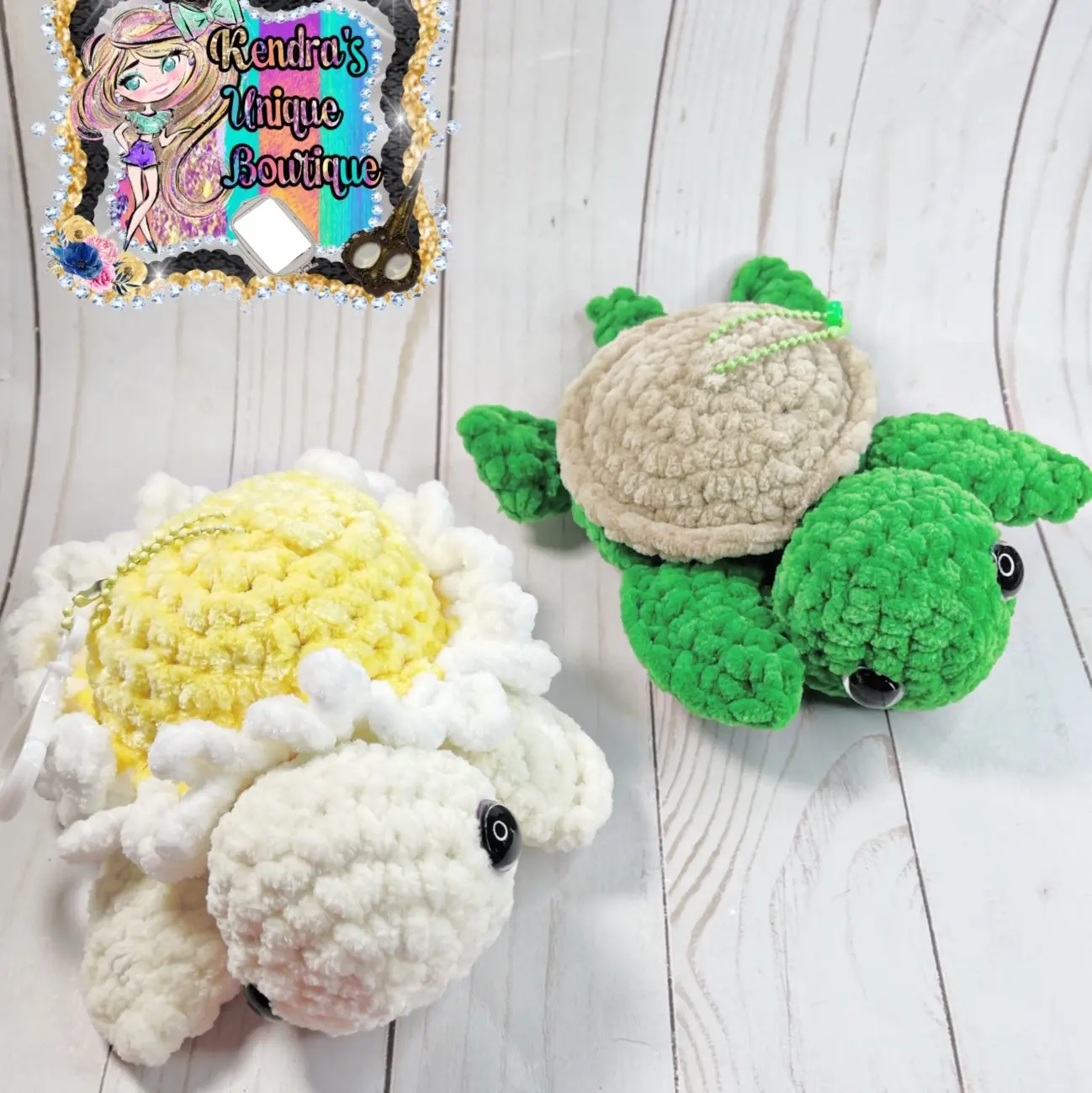 Sea Turtle Keychain Crochet Plush